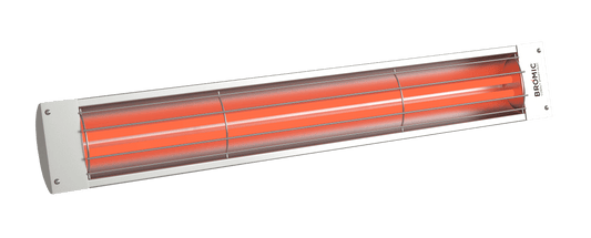 Infrared Patio heater with glowing elements on a white background
