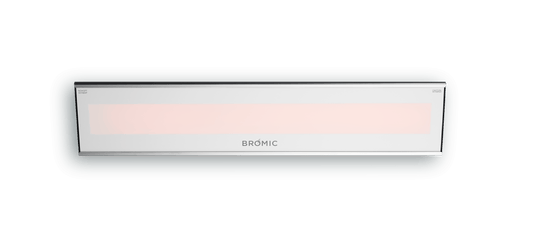 White Bromic Electric Marine Patio Heater displayed on a white background.