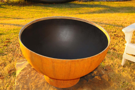 The amazing Crater Fire Bowl, shown from a top down angle. Displaying the huge firebowl.