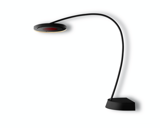 Modern Black Outdoor Patio Heater on a white background