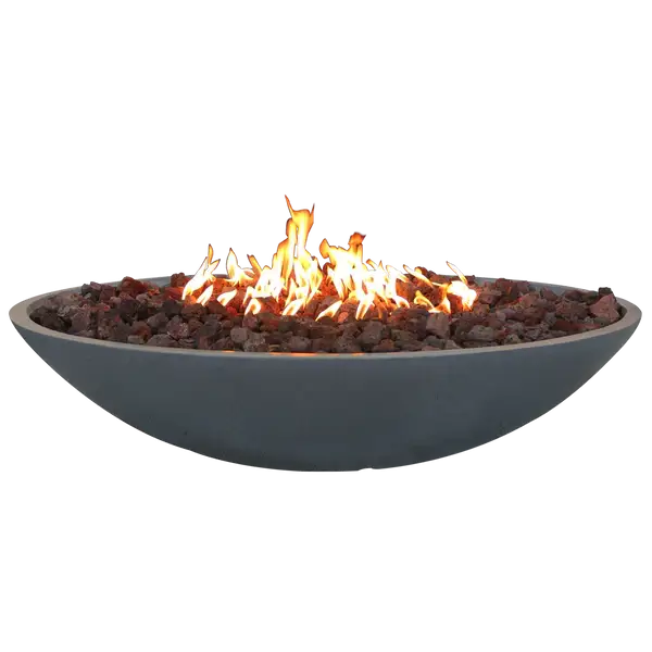 The Venecia Concrete Fire Bowl 06, Displayed in the Graphite color option on a white background