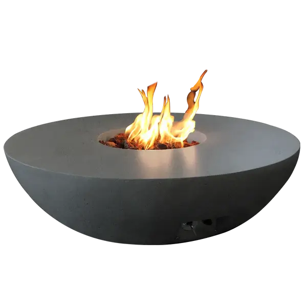 The Venecia Concrete Fire Bowl 07 displayed in the Graphite color option on a white background