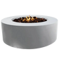The Coliseo Concrete Cylinder Fire Pit 01 in the Marble White Color option, displayed in front of a white background.