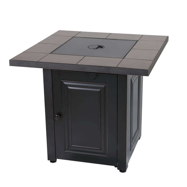 The Vanderbilt, LP Gas Outdoor Fire Pit with Ceramic Tile Mantel