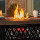 The Donovan, Dual Heat LP Gas Outdoor Fire Pit/Patio Heater with Wood Look Resin Mantel