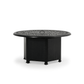  The Hampton Outdoor Aluminum 48" Round Fire Pit, Displayed with the lid on, on a white background.