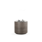 The amazing Kona Outdoor PoliSoul™ Round Fire Pit with Wind Guard in the vintage walnut color option, displated on a white background.