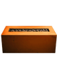 The hand crafted Linear Series Fire Pit, displayed on a white background.