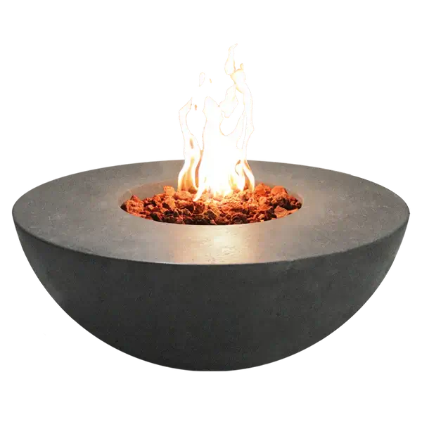 Venecia Concrete Fire Bowl 01, displayed in the Graphite Color option on a white background