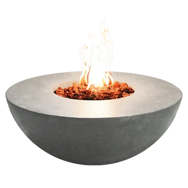 Venecia Concrete Fire Bowl 01, displayed in the Natural Concrete Color option on a white background