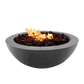 The Venecia Concrete Fire Bowl 02 Displayed in the Graphite color option, on a white background.