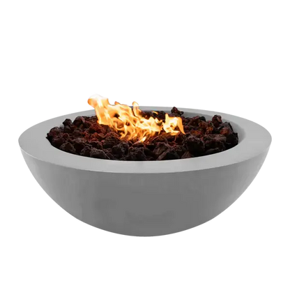 The Venecia Concrete Fire Bowl 02 Displayed in the Marble White color option, on a white background.