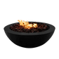 The Venecia Concrete Fire Bowl 02 Displayed in the Noir color option on a white background.