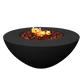 The Venecia Concrete Fire Bowl, Displayed in the Noir color option on a white background.