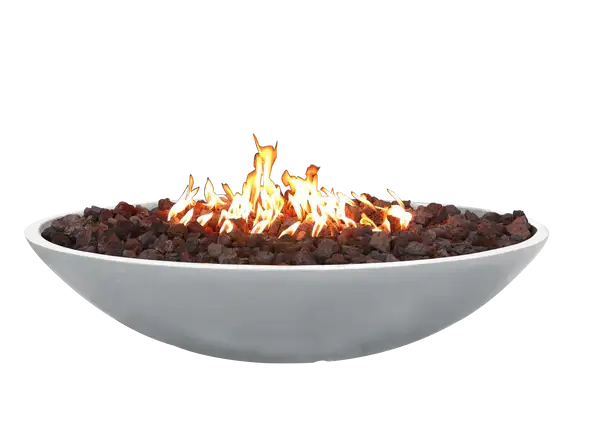 The Venecia Concrete Fire Bowl 06, Displayed in the Noir color option on a white background