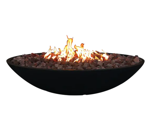 The Venecia Concrete Fire Bowl 06, Displayed in the Noir color option on a white background